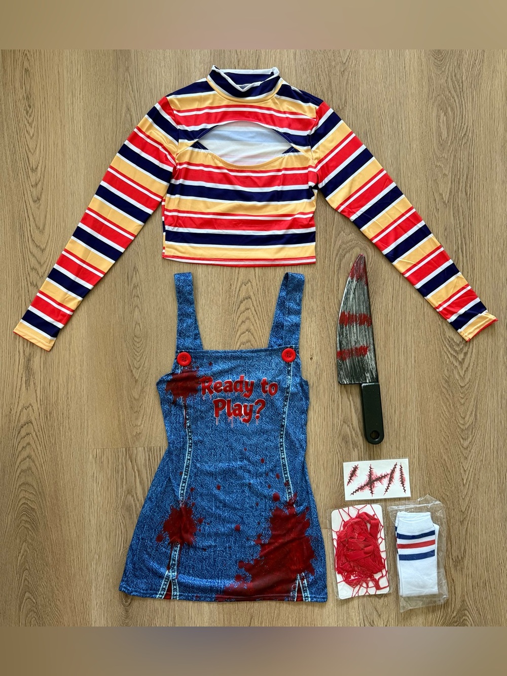 Chucky Halloween costume mini dress for women